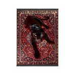 Rugs Modern Halı Nilla Koleksiyonu Bordo Temalı Asil Panter Desenli Dokuma Taban Vintage Dekoratif Halı 05