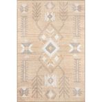 rugs modern Hasır Renklerde Geleneksel Geometrik Desenli Dokuma Taban ve Yıkanabilir Halı miravip9360, 155 x 230