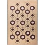 rugs modern Hasır Tonlarda Yuvarklak Siyah Desenli Dokuma Taban Halı miravip999, 100 x 200