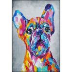 rugs modern Hayvan PUG Köpek Dokuma Taban Yıkanabilir Halı miravip8779, 75 x 240