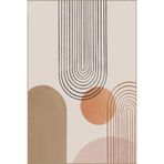 rugs modern Hira Hasır Tonlarda Desenli Dokuma Taban ve Yıkanabilir Halı miravip9376, 100 x 250