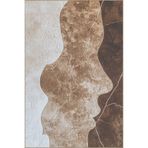 rugs modern Jüpiter Temalı İnsan Yüzü Desenli Dokuma Taban Halı Ve Yıkanabilir Halı Miravip10004, 100 x 100