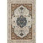 rugs modern Kahve Bej Temalı Motifli Etnik Çiçek Desenli Vintage Dekoratif Halı 4635, 75 x 240