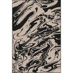 rugs modern Kahverengi Bulanık Temalı Desenli Dokuma Taban ve Yıkanabilir Halı miravip9543, 140 x 200