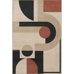 rugs modern Kahverengi Geometrik Dokuma Taban Yıkanabilir Halı miravip9200, 75 x 150