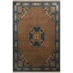 rugs modern Kahverengi Mavi Temalı Geleneksel Motif Desenli Kreatif Vintage Dekoratif Halı 2978, 120 x 180