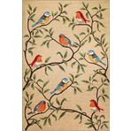rugs modern Kahverengi Serçe Kuş Desenli Modern Desenli Dokuma Taban Yıkanabilir Halı miravip8385, 100 x 200