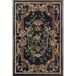 rugs modern Kahverengi Siyah Geometrik Floral Modern Dekoratif Halı Miravip150, 100 x 100