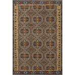 rugs modern Kahverengi Temalı Çok Renkli Geleneksel Motif Etnik Desenli Vintage Dekoratif Halı 3980, 120 x 120