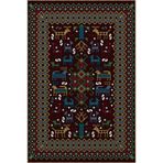 rugs modern Kahverengi Temalı Motifli Etnik Figür Desenli Vintage Dekoratif Halı 4644, 100 x 150