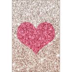 rugs modern Kahverengi Temalı Pembe Kalp Desenli Kreatif Modern Dekoratif Halı 4992, 70 x 120