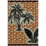 rugs modern Kahverengi Temalı Tropikal Palmiye Ağacı Desenli Modern Dekoratif Halı 3815, 100 x 100