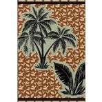 rugs modern Kahverengi Temalı Tropikal Palmiye Ağacı Desenli Modern Dekoratif Halı 3815, 120 x 200
