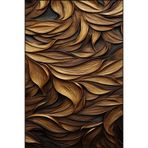 rugs modern Kahverengi Yapraklı Dokuma Taban Yıkanabilir Halı Miravip9094, 100 x 100