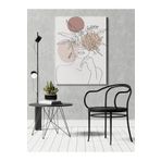 rugs modern Kanvas Tablo Bej Tema Soyut Kadın Portre Desen, 70 x 100