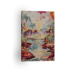 rugs modern Kanvas Tablo Goblen Tasarım Orman ve Göl Desen, 60 x 90