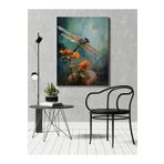 rugs modern Kanvas Tablo Helikopter Böceği Manzaralı Desenli Modern Tablo, 60 x 90
