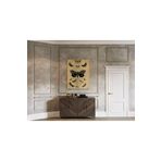 rugs modern Kanvas Tablo Kelebek Temalı Siyah Bej, 50 x 70