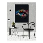 rugs modern Kanvas Tablo Modern Çok Renkli Kız Gözü Temalı Tablo, 50 x 70