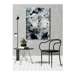 rugs modern Kanvas Tablo Patlak Sulu Boya Siyah Tonlarda Desenli Modern Tablo, 50 x 70