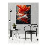 rugs modern Kanvas Tablo Sulu Turuncu Renkli Balık Animal Tablo Temalı Tablo, 70 x 100