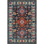 rugs modern Kapalı Mavi Renkli ve Geometrik Desenli Desenli Dekoratif Halı 4111, 140 x 200