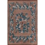 rugs modern Karabağ Bej Yeşil Çiçek Desenli Dekoratif Dokuma Taban Halı Mira 1266, 100 x 200