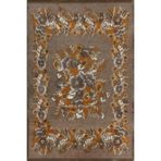 rugs modern Karabağ Kahverengi Turuncu Çiçek Desenli Dekoratif Dokuma Taban Halı Mira 1268, 120 x 200