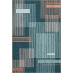 rugs modern Kareli Kapalı Mavi Desenli Dokuma Taban Halı miravip8008, 100 x 200