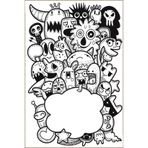 rugs modern Karikatür Geometrik Temalı Desenli Dokuma Taban Halı ve Yıkanabilir Halı miravip10223, 120 x 200