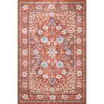 rugs modern Kiremit Renk Mavi Çiçekli RF Dokuma Taban Dijital Baskılı Halı Mira 1418, 100 x 250