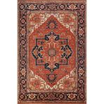 rugs modern Kırmızı Çerçeveli Yıldızlı Geleneksel Pofidik Yapılı Dokuma Taban Yıkanabilir Halı miravip9122, 150 x 300