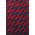 rugs modern Kırmızı Lacivert Temalı Zik Zak Geometrik Desenli Kreatif Modern Dekoratif Halı 3019, 100 x 200