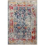 rugs modern Kırmızı Mavi Temalı Soyut Geleneksel Motif Etnik Çiçek Desenli Vintage Dekoratif Halı 2388, 100 x 200