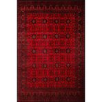 rugs modern Kırmızı Renkli Geometrik Geleneksel Düğümlü Modern Desenli Dokuma Taban ve Dekoratif Halı miravip86, 120 x 200