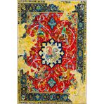rugs modern Kırmızı Sarı Boyalı Geleneksel Desenli Dokuma Taban Halı ve Yıkanabilir Halı aloha160, 70 x 120
