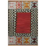 rugs modern Kırmızı Siyah Temalı Geleneksel Motif Etnik Desenli Vintage Dekoratif Halı 2681, 120 x 180