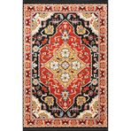 rugs modern Kırmızı Temalı Çok Renkli Geleneksel Motif Etnik Desenli Vintage Dekoratif Halı 2556, 80 x 200