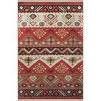 rugs modern Kırmızı Temalı Çok Renkli Geleneksel Motif Etnik Desenli Vintage Dekoratif Halı 2786, 140 x 200