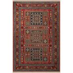 rugs modern Kırmızı Temalı Geleneksel Motif Etnik Desenli Kreatif Vintage Dekoratif Halı 2802, 80 x 200