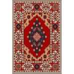 rugs modern Kırmızı Temalı Geleneksel Motif Etnik Desenli Vintage Dekoratif Halı 3550, 100 x 200