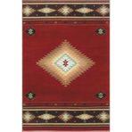 rugs modern Kırmızı Temalı Hasır Motifleri Geometrik Desenli Vintage Dekoratif Halı 5040, 100 x 150