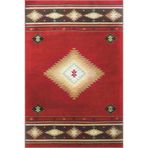 rugs modern Kırmızı Temalı Hasır Tasarım Geometrik Desenli Vintage Dekoratif Halı 3408, 100 x 250