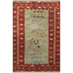rugs modern Kırmızı Temalı Motifli Etnik Çiçek Desenli Kreatif Vintage Dekoratif Halı 2679, 100 x 250