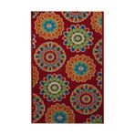 rugs modern Kırmızı Temalı Motifli Etnik Şekil Desenli Vintage Dekoratif Halı 5270, 100 x 200