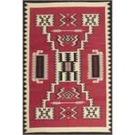 rugs modern Kırmızı Temalı Şekil Motifli Etnik Desenli Vintage Dekoratif Halı 3524, 100 x 150