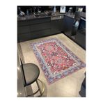 rugs modern Kırmızı Tonlarda Geometrik Geleneksel Desenli Dokuma Taban Halı Miravip332, 100 x 100