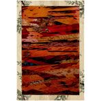 rugs modern Kırmızı Turuncu Temalı Soyut Abstract Desenli Modern Dekoratif Halı 5282, mira5282-100x200