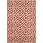 rugs modern Kırmızı ve Pembe Tonlarında Geometrik Desenli Dekoratif Halı 4194, 75 x 200