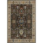 rugs modern Koyu Kahve Temalı Çok Renkli Motifli Etnik Çiçek Desenli Vintage Dekoratif Halı 4506, 75 x 240